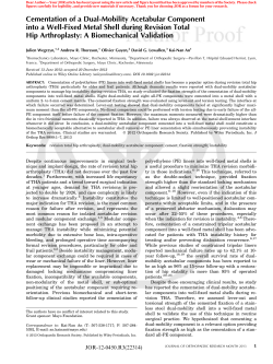 Cementation of a Dual-Mobility Acetabular Component into a Well