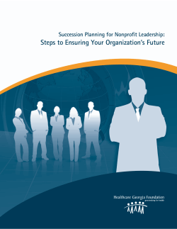 Succession Planning for Nonprofit Leadership