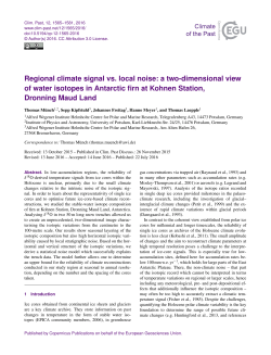 Regional climate signal vs. local noise: a two