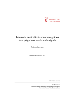 Automatic musical instrument recognition from polyphonic music