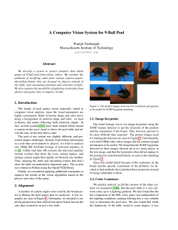 A Computer Vision System for 9-Ball Pool