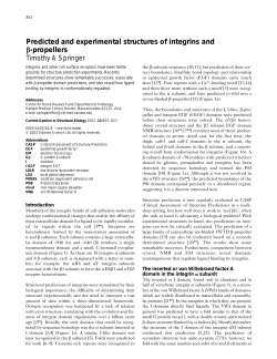Predicted and experimental structures of integrins and &beta;