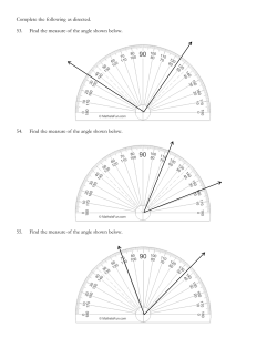 Complete the following as directed. 53. Find the measure of the