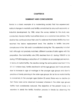 CHAPTER IX SUMMARY AND CONCLUSIONS Kerala is a classic