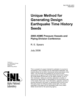 Unique Method for Generating Design Earthquake Time