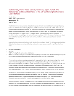 Statement by the Co-Hosts Canada, Germany