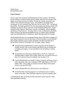 Melanie Pincus BioSand Pitcher Filter