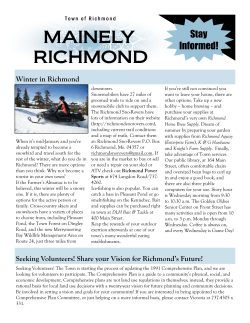 January - Town of Richmond, Maine