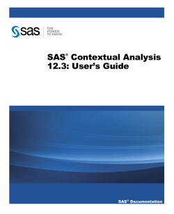 SAS Contextual Analysis 12.3: User`s Guide