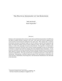 THE POLITICAL GEOGRAPHY OF THE EUROCRISIS