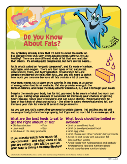 D0 You Know About Fats?