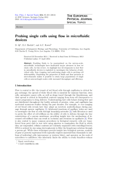 Probing single cells using flow in microfluidic devices