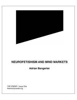 Adrian Bangerter / Neurofetishism and Mind Markets