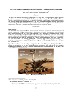 High Gain Antenna Gimbal for the 2003