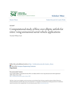 Computational study of flow over elliptic airfoils for