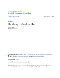 The Making of a Southern Man - Scholarly Commons @ Ouachita