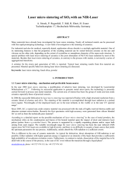 Laser micro sintering of SiO2 with an NIR-Laser