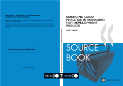Sourcebook on Emerging Good Practice in Managing
