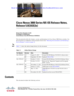 Cisco Nexus 3000 Series NX-OS Release Notes, Release 5.0(3)U2