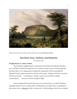 East Rock: Facts, Artifacts, and Memories
