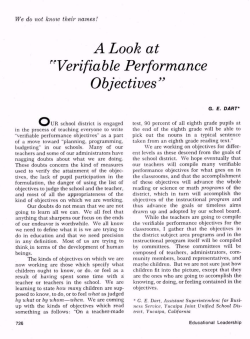 A Look at Verifiable Performance Objectives