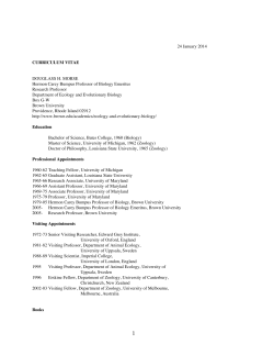 Curriculum Vitae - Researchers @ Brown