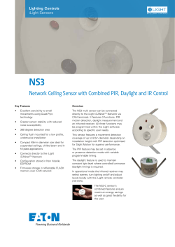 Network Ceiling Sensor with Combined PIR, Daylight and IR