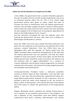 Outline how and why federalism has changed since the