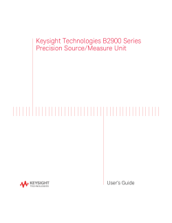 Keysight Technologies B2900 Series Precision Source/Measure Unit