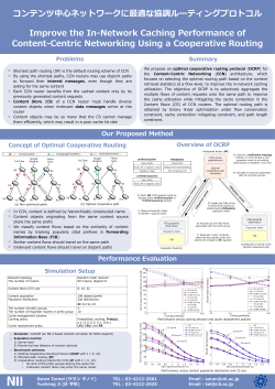 (CCN) using a cooperative routing Optimal