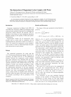 The Interaction of Magnesium Cyclen Complex with Water