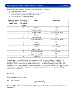 Predicting the Shape of Molecules with VSEPR