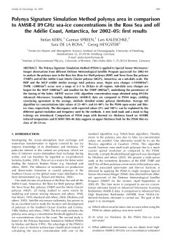 Polynya Signature Simulation Method polynya area in comparison