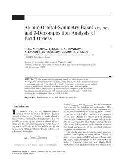 Atomic-orbital-symmetry based [sigma]-, [pi]