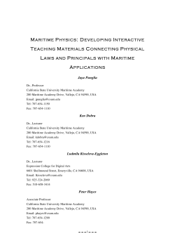maritime physics: developing interactive teaching materials