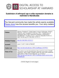 Subdivision of arthropod cap-n-collar expression domains is