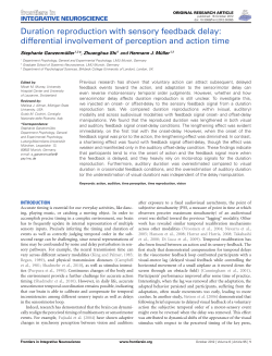 Duration reproduction with sensory feedback delay: differential