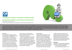 Changing from Helium to Nitrogen and Maintaining the