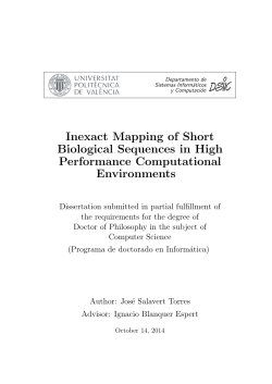 Inexact Mapping of Short Biological Sequences in High