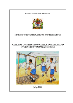 National guideline for water, sanitation and