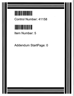 Control Number: 41158 Item Number: 5