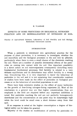 EFFECTS OF SOME PESTICIDES ON BIOLOGICAL NITROGEN