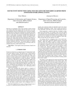 Sound Event Detection Using Non-negative Dictionaries Learned