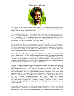 Loans and Livelihoods