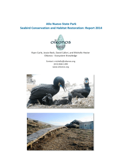 A&ntilde;o Nuevo State Park Seabird Conservation and Habitat