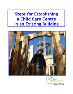 Steps for Establishing a Child Care Centre In an