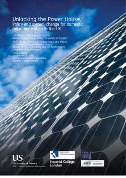 Unlocking the Power House - Sustainable Energy Research Group