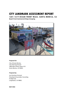 Consultant`s Report - City of Santa Monica