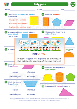 Polygons - Worksheet 7