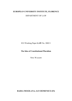 The Idea of Constitutional Pluralism
